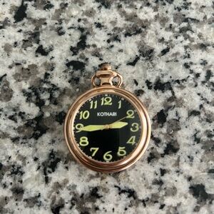 Kothari Gold Pocket Watch with Black Dial
